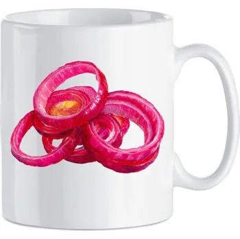 Keramický hrnek Cibule Kruhy červené cibule Zelenina