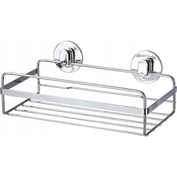 Drátěná police KOŠÍK DO KOUPELNY STŘÍBRNÝ SEPIO LOFT