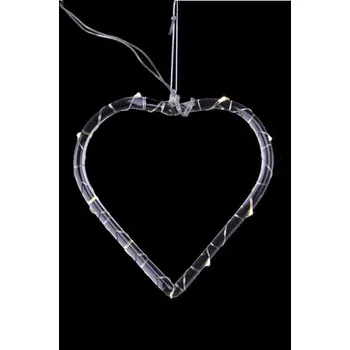 Bytová dekorace Ozdoba srdce LED, 1 x 15 x 15,5 cm|Ego Dekor