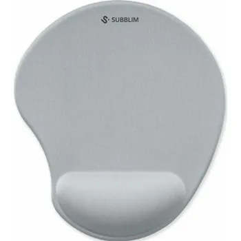 Myš Podložka pod myš s opěrkou na zápěstí Subblim SUBMP-04E051 Stříbrná