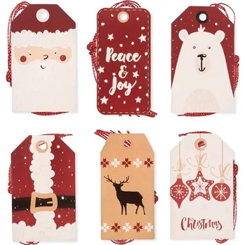 Vánoční dekorace Vánoční visačky k dekorování 24 ks