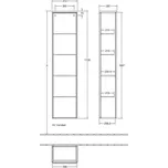 Villeroy & Boch Antao vysoká skříňka 41,4x171,9x28,7 cm, panty vlevo, 1x dvířka, Black Matt Lacque (K45000PD)