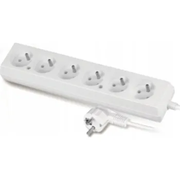 Napájecí kabel Prodlužovací Kabel přívod s lištou Jonex 5 m 6 ks bílý