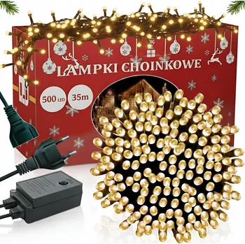 Vánoční dekorace VÁNOČNÍ OSVĚTLENÍ NA STROMEČEK 500 LED, BÍLÁ TEPLÁ, SVÁTEČNÍ OSVĚTLENÍ