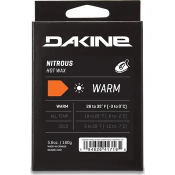 Lyžařský vosk Mazivo Vosk pro snowboardové lyže DAKINE Nitrous Hot Wax WARM 160 g