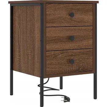 Noční stolek VidaXL Noční skříňka Hnědý dub 42 x 41 x 61 cm Kompozitní dřevo