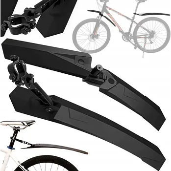 Blatník na kolo Sada blatníků na kolo černé plast 27-29 palců rychlá montáž