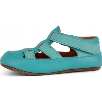 Dívčí bačkory OBEX JOST PAPUČE DĚTSKÉ BAREFOOT LEHKÉ SANDÁLKY KOŽENÉ TYRKYSOVÉ 26