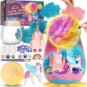 kreativní sada Kreativní DIY sada Jednorožec magické terárium LED osvětlení + dálkové ovládání