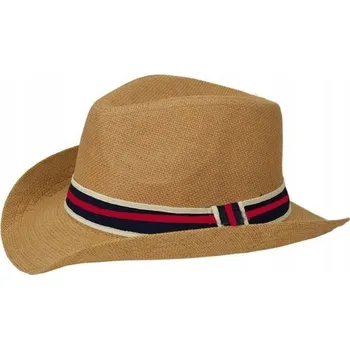 Klobouk Stylový pánský slaměný klobouk country (Hnědý) 58 cm