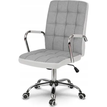 KANCELÁŘSKÁ ŽIDLE LÁTKOVÁ BENTON ŠEDO-BÍLÁ