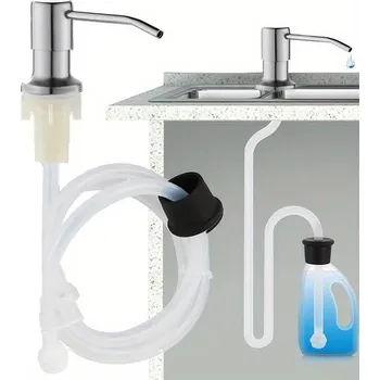 Dávkovač mýdla Dávkovač stříbrný SHOPUJ.PL s trubičkou