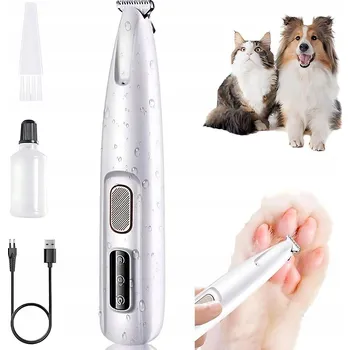 Kosmetika pro psa ZASTŘIHOVAČ VODOTĚSNÝ PRO TLAPKY SRSTI PSA KOČKY TICHÝ CHOD LED