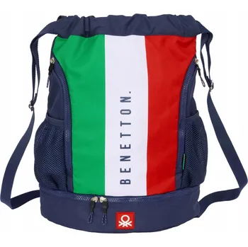 Školní sáček Vak na boty se šňůrkami Benetton Flag Tmavě modrá 35 x 40 x 1 cm