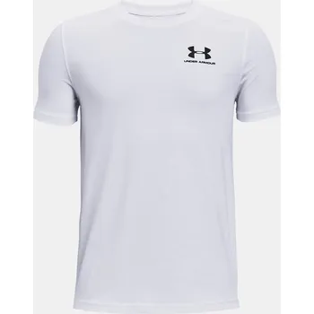 Chlapecké oblečení Under Armour Chlapecké tričko Cotton SS 1363294-100 Bílá YMD