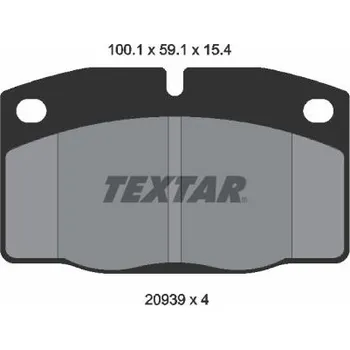 Brzdová destička Sada brzdových destiček, kotoučová brzda TEXTAR 2093903