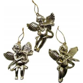 Vánoce Vánoční ozdoby "Zlatí andílci", 8 cm, Arpex, 3 ks