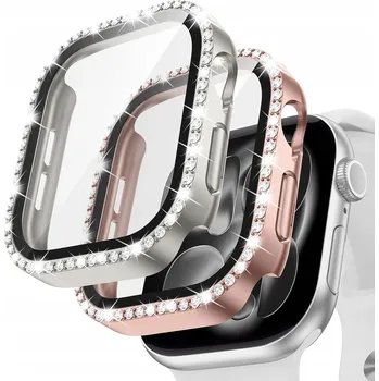 Pouzdro na mobilní telefon Neitra diamantové pouzdro pro Apple Watch 11 / 10 46 mm 2ks + sklo 2ks
