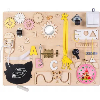 Obraz Dřevěná manipulační deska, vícebarevná, 50x37,5 cm, od 3 let