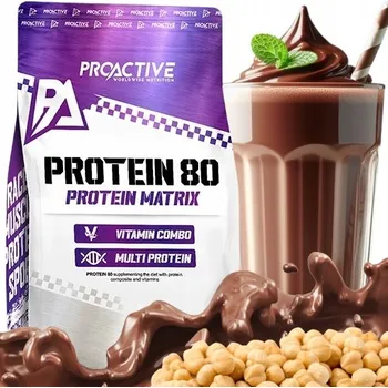 Protein SYROVÁTKOVÝ PROTEIN WPC protein ProActive Protein 80 700g ČOKOLÁDA LÍSKOVÝ OŘECH