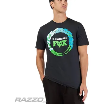 Pánské tričko FOX X Kawasaki Premium SS Tee Black M