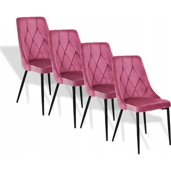 Jídelní židle SADA ŽIDLÍ židle velurová velur ČALOUNĚNÁ ŽIDLE kancelářská Bordó / Vínová