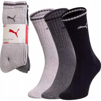 Ponožky Puma Regular Crew, šedé, velikost 43-46