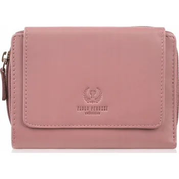 Peněženka Paolo Peruzzi dámská peněženka z pravé kůže růžová