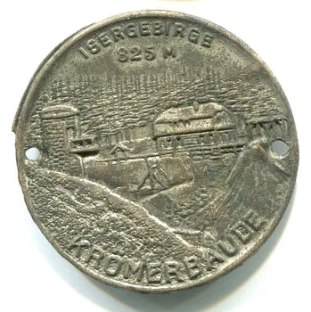 Krömerbaude. JIZERSKÉ HORY / Isergebirge. Polsko. Štítek na hůl.