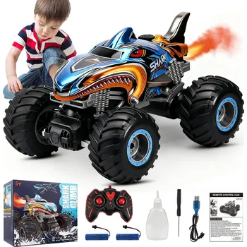 RC model auta Dálkově Ovládané Auto Monster Truck, Žralok, s LED, Elektrická Hračka