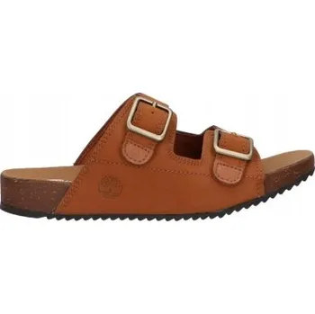 Dámské sandále Kožené hnědé letní sandály TIMBERLAND PANTOFLE ON 31 JNB