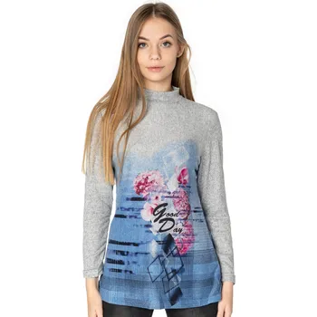 Dámská halenka Dámská halenka s dlouhým rukávem a rolákem 3460-02 XXL