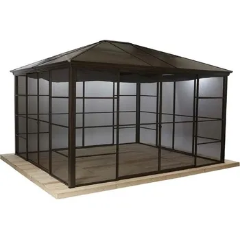 Zahradní stavba GEOMAT Castel 1012 362x298x283 cm bronz