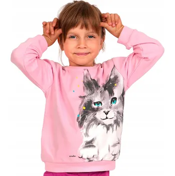 Dívčí mikina Endo dětská mikina bavlna růžová, velikost 140