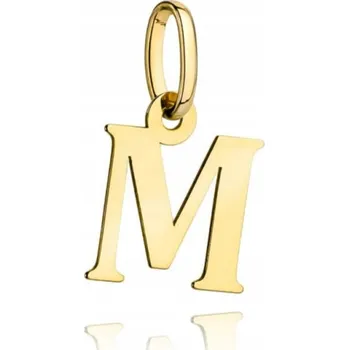 Přívěsek Zlatý přívěsek písmeno M ryzost 585 DÁREK