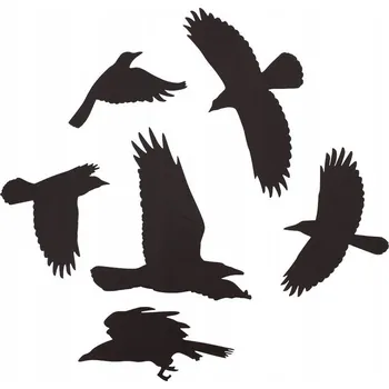 samolepka Halloweenské SAMOLEPKY samolepky s havrany 12 kusů