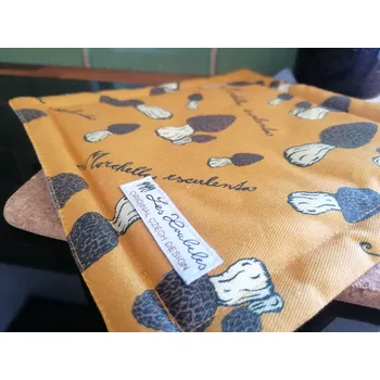 Kuchyňská zástěra Les Houbeles Chňapka "Smrž" - hořčicová