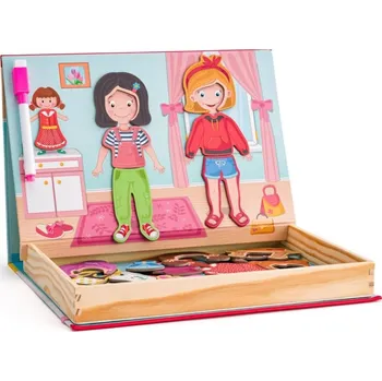 Woody Dřevěná magnetická skládačka Módní salon 39 ks