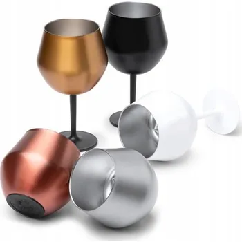 Sklenice Skládací ocelový hrnek turistická sklenička na nožce 380 ml 3v1 jako dárek