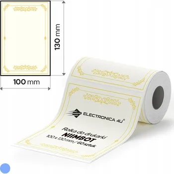 Samolepící etiketa Samolepicí štítky, termální samolepky do tiskárny Niimbot B4 100x130 mm