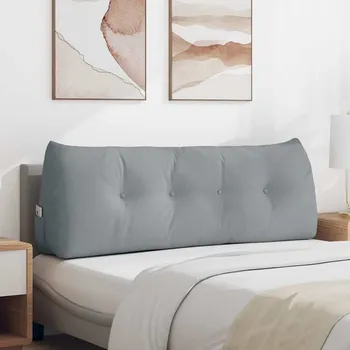 Polštář na záda Světle šedá 140 x 24 x 50 cm textil