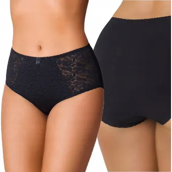 Kalhotky Emili kalhotky kalhotky Norma vysoký pas krajka černá L