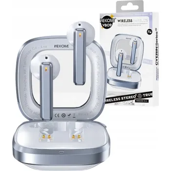 Sluchátka Bezdrátová sluchátka Bluetooth V5.3 TWS s pouzdro (bílá) WEKOME