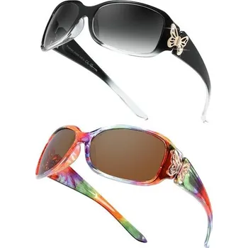 Sluneční brýle TJUTR 2 kusy polarizačních slunečních brýlí pro ženy, moderní design motýla, dámské sluneční brýle