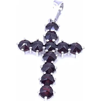 Řetízek Český Granát Jan Kos jewellery Stříbrný přívěsek 14025845001