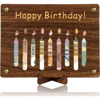 Party dekorace Dřevěné dárkové balení na peníze