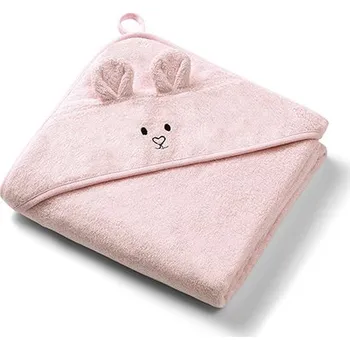 BabyOno Dětská osuška s kapucí Bamboo 100x100cm - růžová