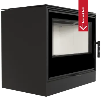 Krbová kamna Kratki Ocelová kamna na dřevo KARI 80 Ø 180 12 kW samozavírací