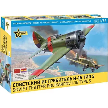 Plastikový model Zvezda Polikarpov I-16 type 5 1:72