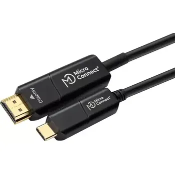 Kabel do PC MicroConnect Premium Active Optic Fiber kabel USB C - HDMI 2.0 M-M 10m černá (USB3.1CHDMI10OP)
